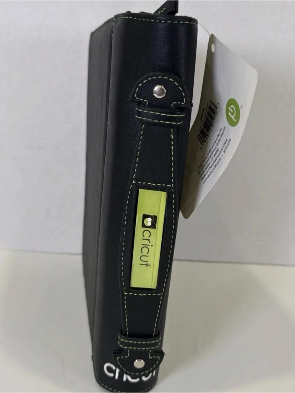Cricut Storage Binder Case Black & Green Embroidered Cover NEW w/ Tags